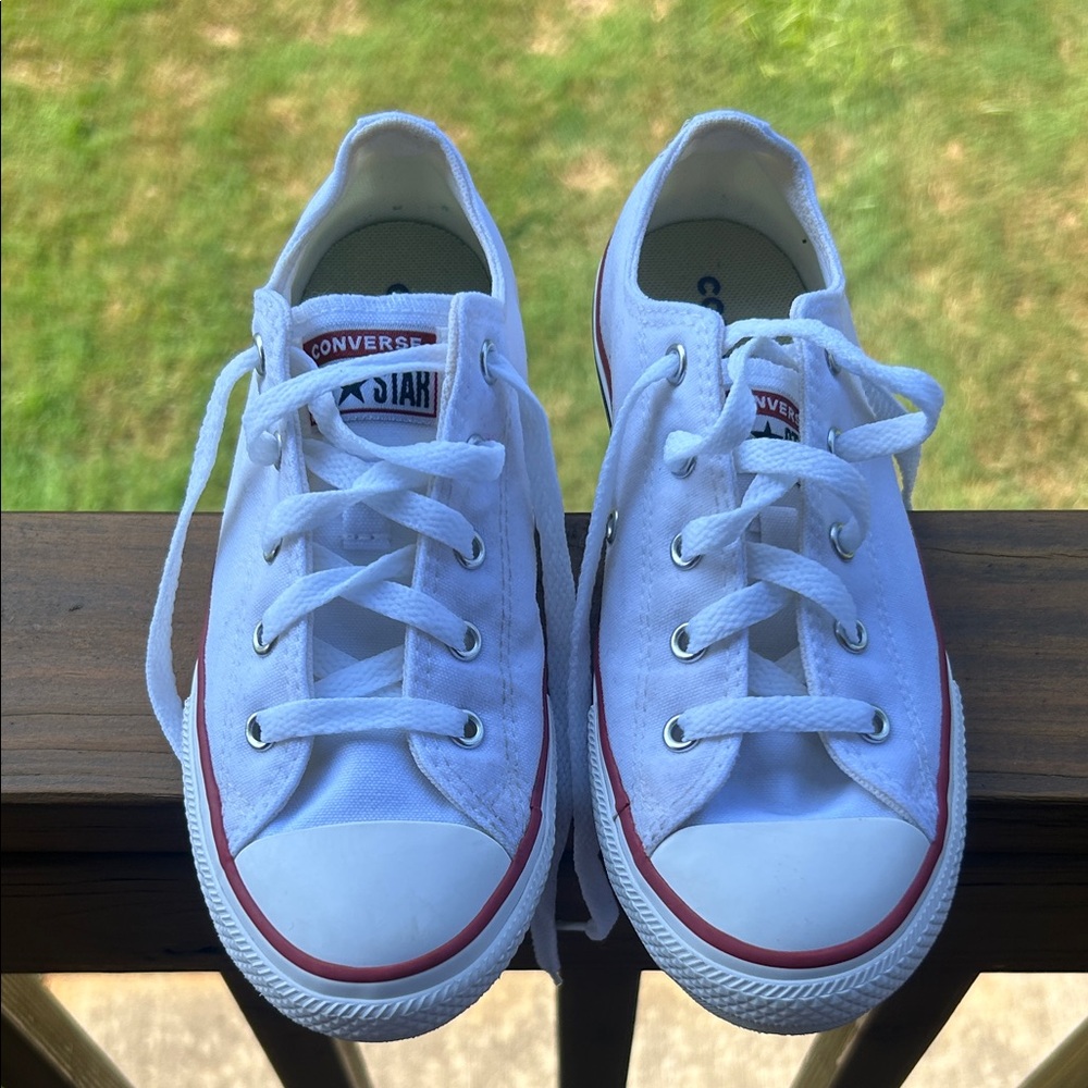 Converse Kids White and Red Sneakers